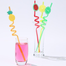4 Pcs Straw For Kids and Party Useful For Juice Drinks Mock Tail in Attractive Designs (Assorted Print's and Multicolor) image