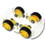 4 Wheel Robot Car Chassis Complete Set Big DC 3-6V Gear Motor Smart Car Robot Plastic Tire Wheel For Arduino Robotics image