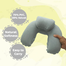 4in1 Double Part Inflatable Travelling Pillow Set With Eye Mask Ear Plug And Pouch Air-inflated is Soft And Comfortable (travelling_pillow_2_ash) Light Ash image