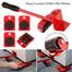 5PCS Furniture Mover Tool Transport Lifter Heavy Stuffs Moving 4 Wheeled Roller with 1 Wheel Bar Set Professional Device image