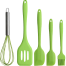 5 Piece Silicone Baking Tools Set – Non-Stick Heat Resistant Bakeware for Cake, Cookies and Pastries (Multicolor) image