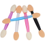 6Pcs/set Double Side Cosmetic Eye Shadow Eyeliner Brush Sponge Applicator Makeup Tool image