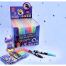 6 Different Color Star Shape Stamp Marker Pen with Star Shape Glitter image