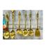 6 Pcs Stainless Steel Golden Serving Spoon Set image