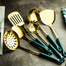 6 Pcs Luxury Kitchen Cooking Set Stainless Steel Crockery Sets Utensils Shovel Spoon Nordic Cookware Ceramic Handle image