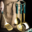6 Pcs Luxury Kitchen Cooking Set Stainless Steel Crockery Sets Utensils Shovel Spoon Nordic Cookware Ceramic Handle image