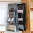 6 Pockets Clear Hanging Purse Hand Tote Bag Storage Organizer Closet Rack image