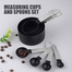 8pcs Plastic Measuring Spoon Scoop Silicone Handle Rice Bean Grain Spoon Kitchen Measuring Tool image