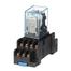 AC 220 VOLT Coil 14 Pin DPDT Electromagnetic Power Relay with Base image