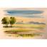 A Couple of Tree Watercolor Landscape - (18x15)inches image