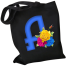 A- Letter Women Canvas Shoulder Tote Bag With Flower image