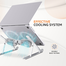 Adjustable Aluminium Laptop Stand with Built-in Cooling Fan image