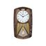 Ajanta Classic Musical Pendulum Quartz Wall Clock with Decorative Diamonds – 3227 – Brown image
