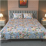 Allora Monsoon Blooms Print Bedsheet- Heather Blue image