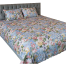 Allora Monsoon Blooms Print Bedsheet- Heather Blue image