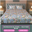 Allora Monsoon Blooms Print Bedsheet- Heather Blue image