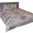 Allora Printed Bedsheet – Brown image