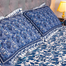 Allora White Blue Print Bed Sheet image