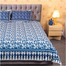 Allora White Blue Print Bed Sheet image