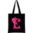 Alphabet Flower Canvas Tote Shoulder Bag With Zipper image