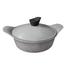 IHW Aluminum Die-cast ceramic coating Casserole 24cm Gray With Lid, Low - 5015CGR24L image