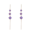 Amethyst Ear Line 2022 New Fashion Personality Fashion Long Tassel Ladies Earrings High End Net Red Silver Needle Earrings Ear Ring image