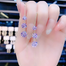 Amethyst Ear Line 2022 New Fashion Personality Fashion Long Tassel Ladies Earrings High End Net Red Silver Needle Earrings Ear Ring image