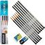 Apsara Platinum Extra Dark 2B Pencil FREE Sharpener And Eraser image