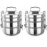 Arihant's Stainless Steel Traditional Four Compartment Tiffin Box image