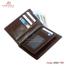 Armadea Buffelo Leather Semi Long Wallet Chocolate image