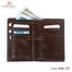 Armadea Buffelo Leather Semi Long Wallet Chocolate image