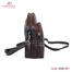 Armadea Mini 3 Chamber Biker Waist Bag with Belt Chocolate image