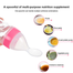 Arrival Bpa Free 2 in 1 Silicone Kids Squeeze Feeding Spoon Infant Rice Cereal Bottle 90 ml image