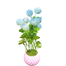 Artificial Flower Arrangement in a Decorative Tub Or Vase. image