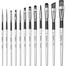 Artist Paint Brush Wood and Transparent Novelty Set of 12 Pcs image