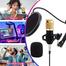 Powerpak BM 800 Studio Microphone Kits With Filter V8 Sound Card Condenser Microphone Bundle Record Ktv Karaoke Smartphone Microphone image