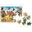 BOOKFORD 4 in 1 Animals Adventures Jigsaw Puzzle Game and Fun and Learning (96 Pcs) image