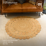 Baah Daisy Round Handmade Natural Jute Rug 4 Inch image