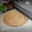 Baah Daisy Round Handmade Natural Jute Rug 4 Inch image