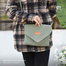 Baah Green Mint Jute Purse (W 10 x H 9) image