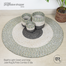 Baah’s Light Green and Gray Jute Rug and Pots Combo-3′ dia image