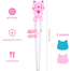 Baby Eat Training Cute Cartoon Chopsticks 1 Pcs Multicolor image