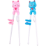 Baby Eat Training Cute Cartoon Chopsticks 1 Pcs Multicolor image