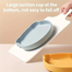 Baby Feeding Dining Plate Cartoon Kids Dishes Eating 1 Plate Plus 2 Spoon Silicone Set Blue image