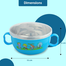 Baby Feeding Spoon And Bowl Set Stainless Steel 1 Bowl and PP 1 Spoon Any color image