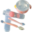 Baby Food Bowl Plus Silicone Rice Spoon Feeder Plus Two Head Silicone Spoon, Full Set of Tools Package - 120 ml image