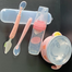 Baby Food Bowl Plus Silicone Rice Spoon Feeder Plus Two Head Silicone Spoon, Full Set of Tools Package - 120 ml image