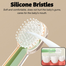 Baby Hand brush Children's Silica Gel Dimensional Body Milk for Training Toothbrush Set, Safe Silicone Brush Soft-bristled Teether - 2 pcs image