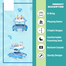 Baby Musical Walker with Merry Go Round BLB Brand - Blue image