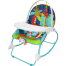 Baby Rocker Portable Rocking Chair 2 in 1 Musical Infant to Toddler Rocker Dining Chair - 8166 (Blue) image